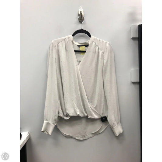 Top Long Sleeve By White House Black Market In Grey, Size: 2