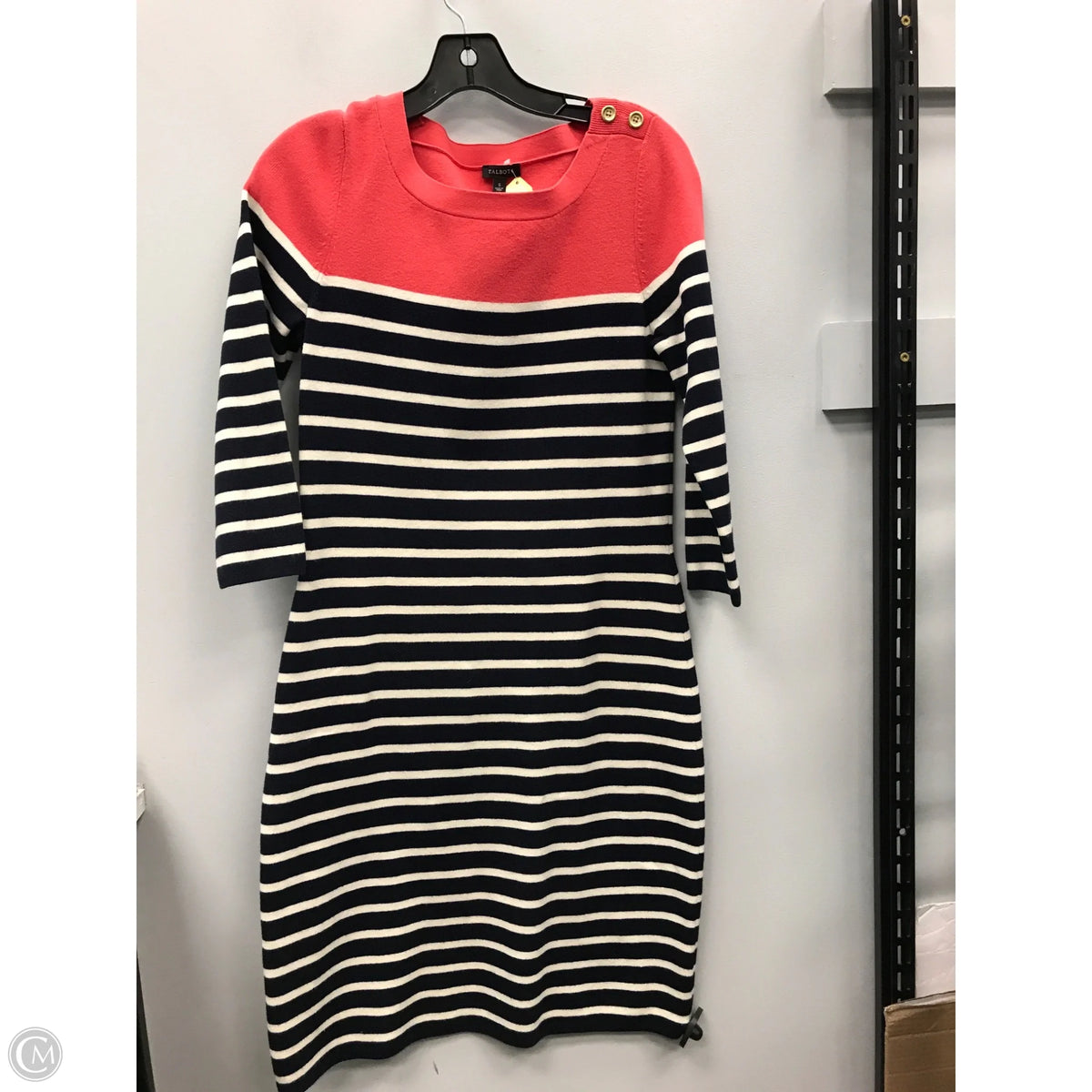 Dress Sweater By Talbots In Striped Pattern, Size: S