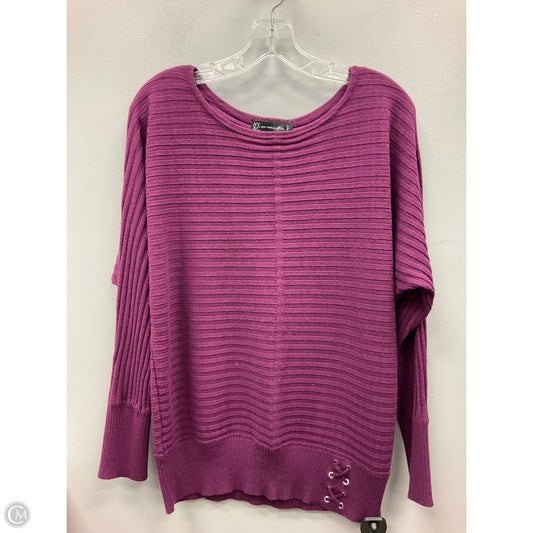 Top Long Sleeve By New York And Co In Purple, Size: Xl