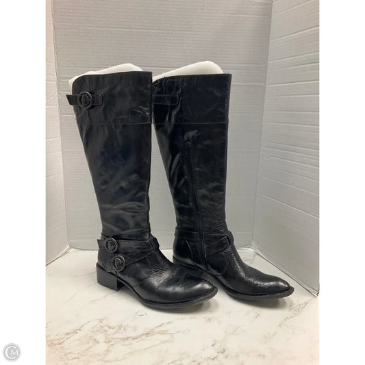 Boots Knee Heels By Clothes Mentor In Black, Size: 6.5