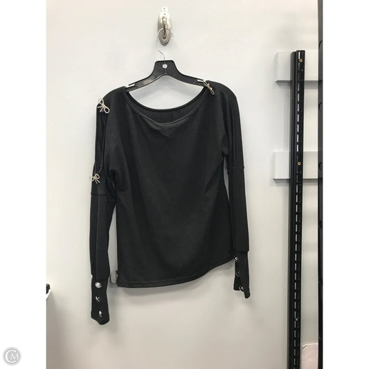 Top Long Sleeve By Chicme In Black, Size: M