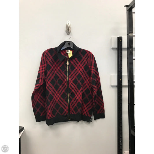 Sweater By Anne Klein In Plaid Pattern, Size: M