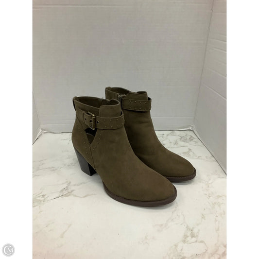 Boots Ankle Heels By Market & Spruce In Green, Size: 8.5