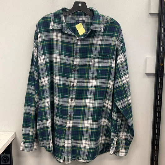 Top Long Sleeve By Croft And Barrow In Plaid Pattern, Size: Xl