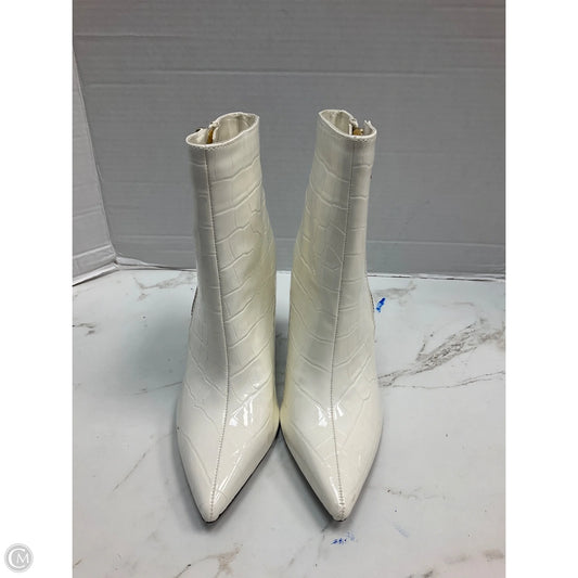 Boots Ankle Heels By Inc In White, Size: 6