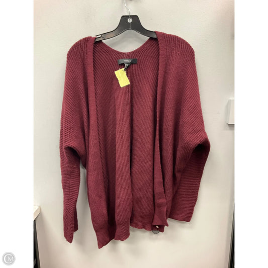 Sweater Cardigan By Forever 21 In Maroon, Size: M
