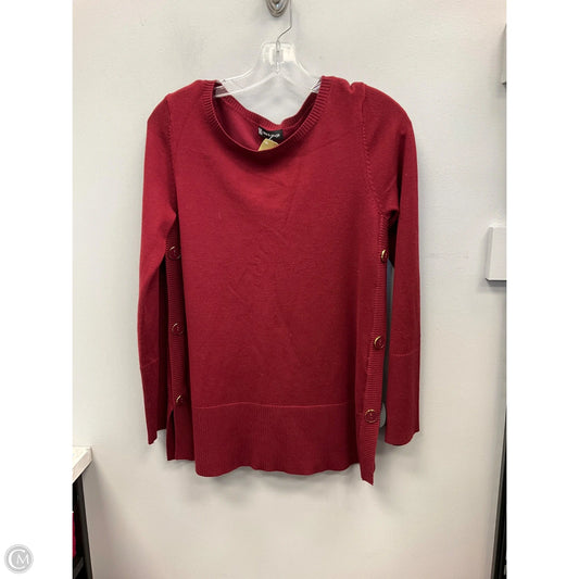 Sweater By Cable And Gauge In Maroon, Size: L