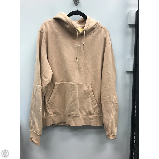 Sweatshirt Hoodie By Nike In Tan, Size: M