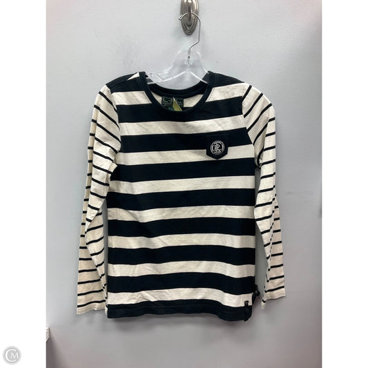 Top Long Sleeve By Lauren By Ralph Lauren In Black & Cream, Size: M