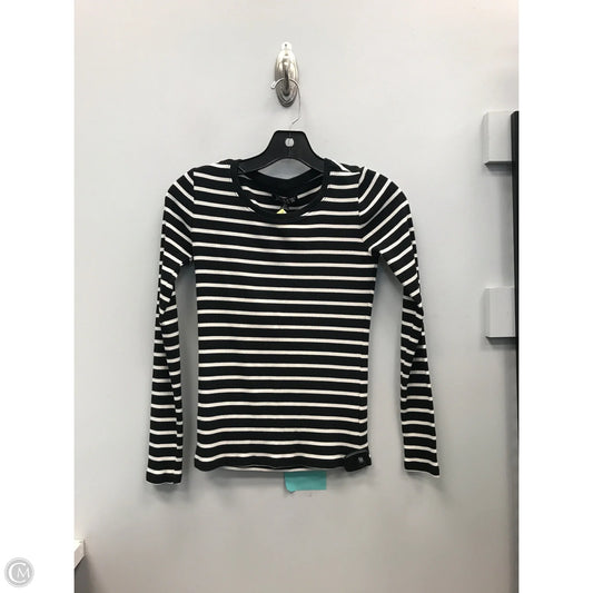 Top Long Sleeve By J. Crew In Black & White, Size: Xxs