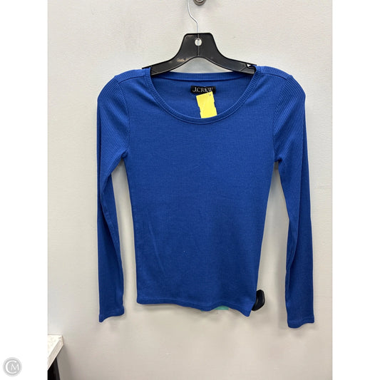 Top Long Sleeve Basic By J. Crew In Blue, Size: Xxs