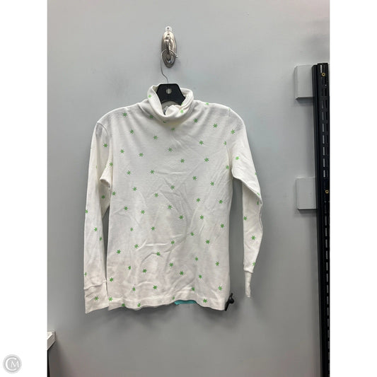 Top Long Sleeve By Clothes Mentor In Green & White, Size: S
