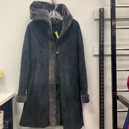 Coat Faux Fur & Sherpa By Clothes Mentor In Black, Size: S