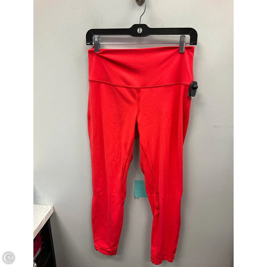 Athletic Leggings By Lululemon In Orange, Size: 10