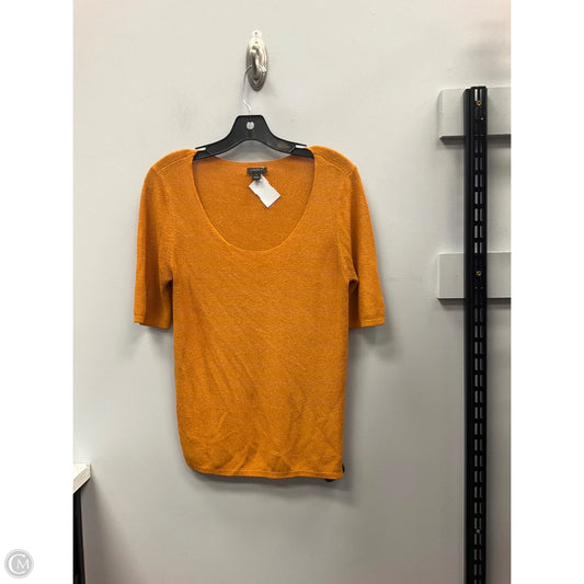 Sweater Short Sleeve By Ann Taylor In Gold, Size: M
