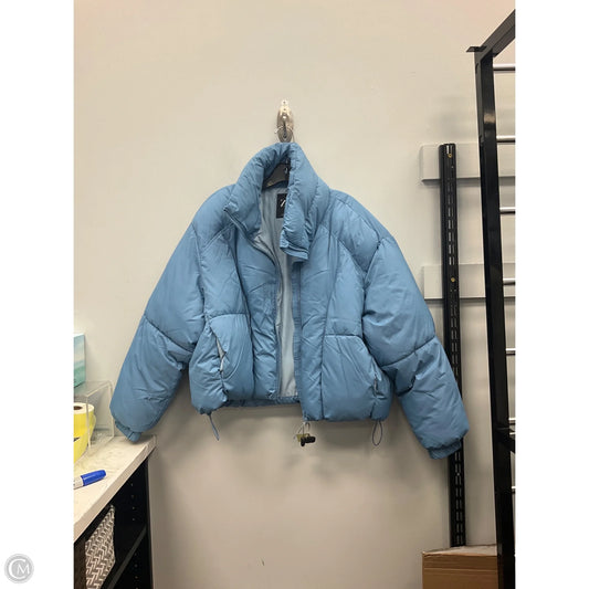 Coat Puffer & Quilted By Zara In Blue, Size: M