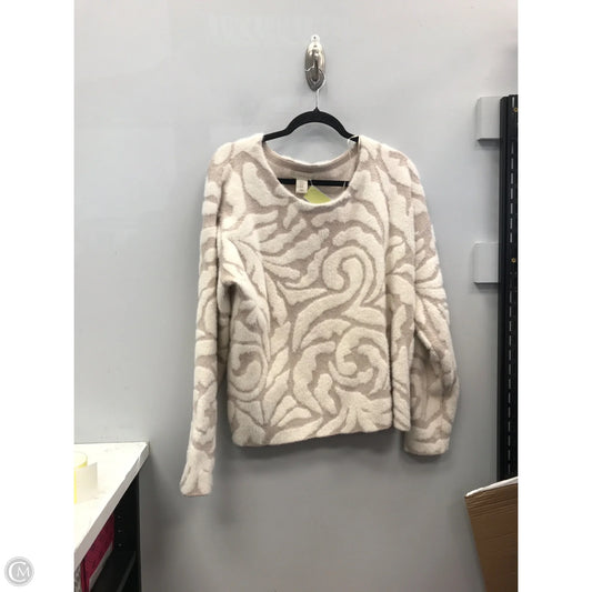 Sweater By Cynthia Rowley In Cream & Tan, Size: Xl