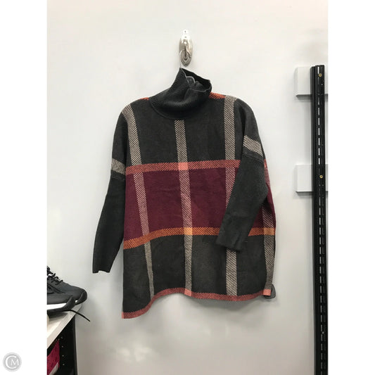 Sweater By Clothes Mentor In Plaid Pattern, Size: L