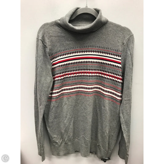 Top Long Sleeve By Tommy Hilfiger In Grey & Red, Size: L
