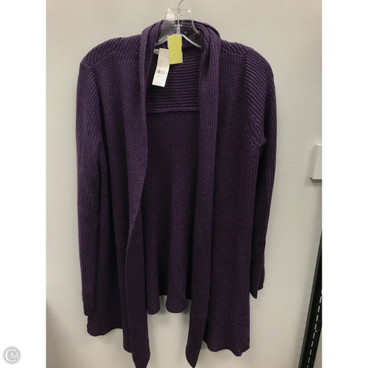 Sweater Cardigan By New York And Co In Purple, Size: M