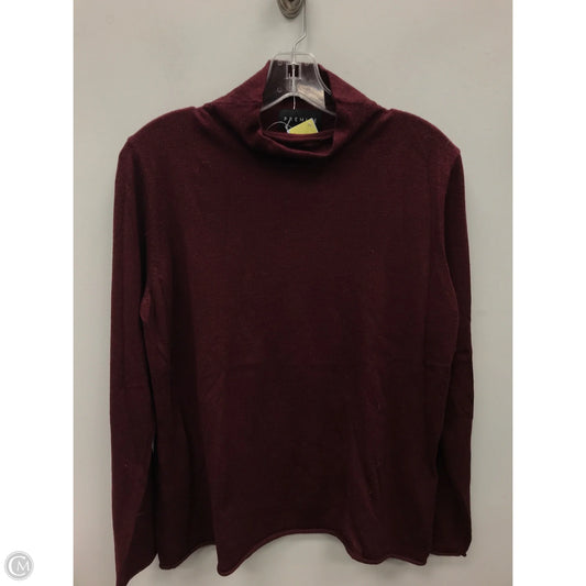 Top Long Sleeve By Premise In Maroon, Size: Xl