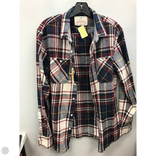 Top Long Sleeve By Clothes Mentor In Plaid Pattern, Size: S