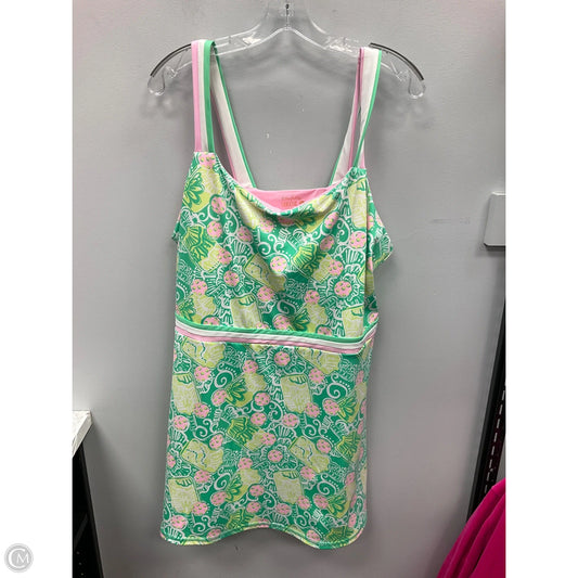 Dress Designer By Lilly Pulitzer In Green & Pink, Size: Xl
