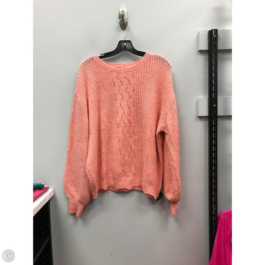 Sweater By Clothes Mentor In Orange, Size: Xl
