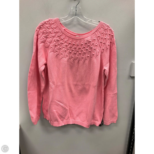 Sweater By Talbots In Pink, Size: Xl