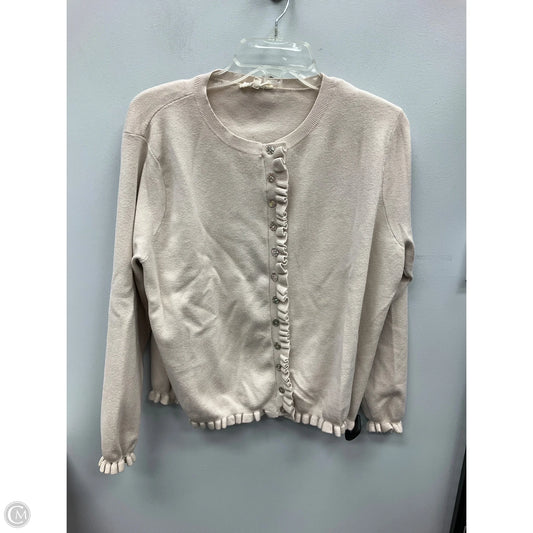 Sweater Cardigan By Milano In Tan, Size: Xl
