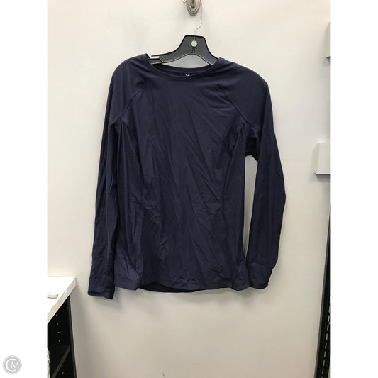 Athletic Top Long Sleeve Crewneck By Athleta In Blue, Size: L