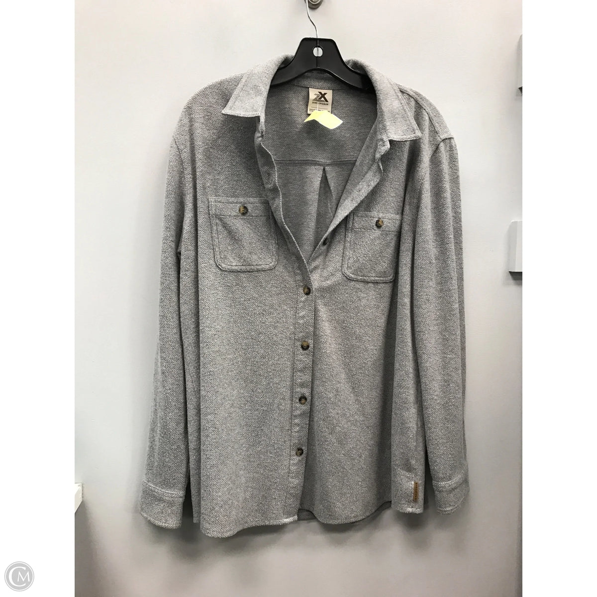 Top Long Sleeve By Zero Xposure In Grey, Size: Xl