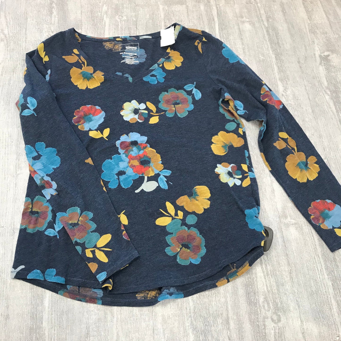 Top Long Sleeve By Sonoma In Floral Print, Size: M