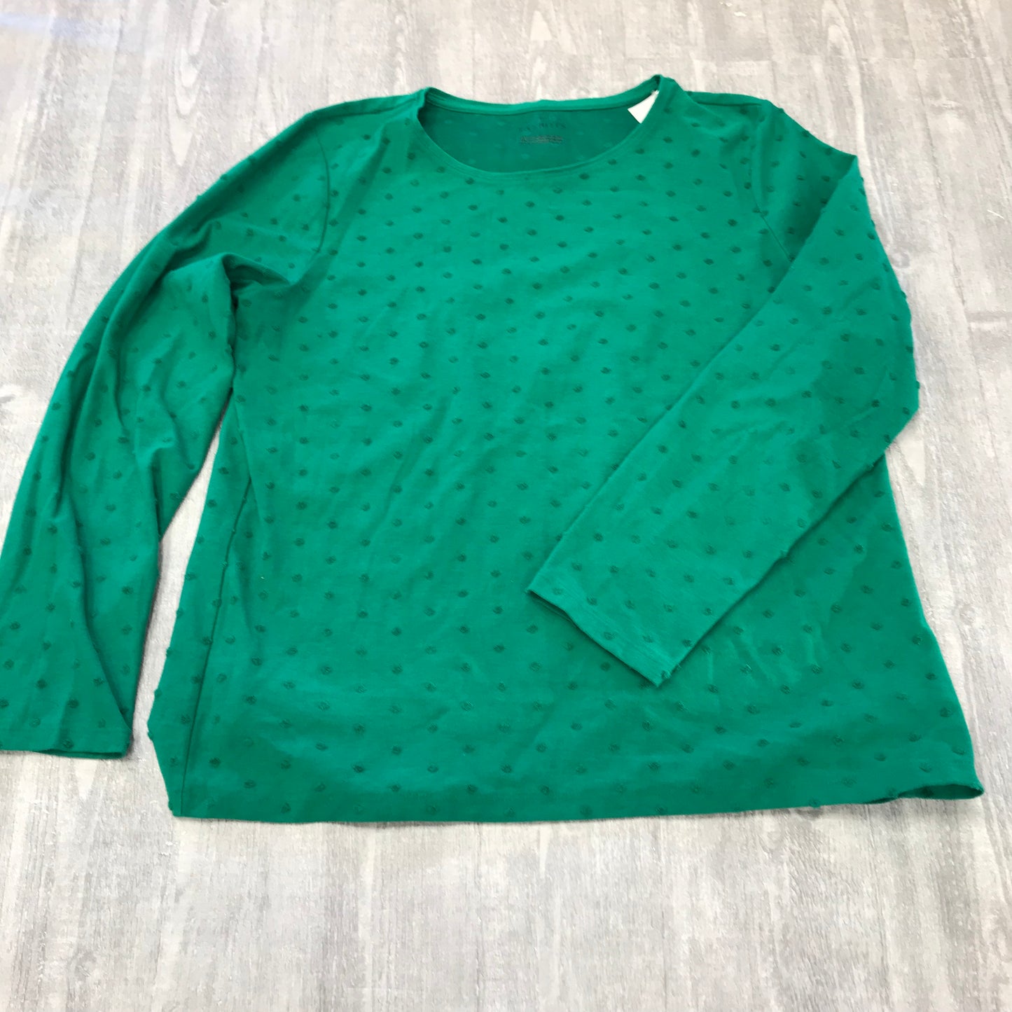 Top Long Sleeve By Talbots In Green, Size: L