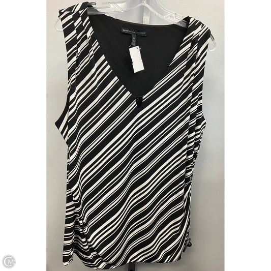 Top Sleeveless By White House Black Market In Black & White, Size: Xl