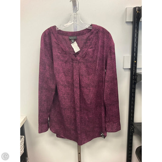 Top Long Sleeve By Worthington In Purple, Size: Xl
