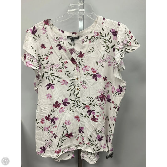 Top Short Sleeve By Clothes Mentor In Floral Print, Size: Xl