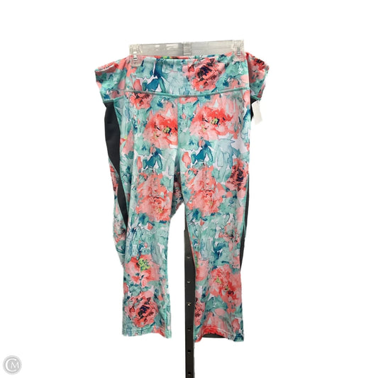 Athletic Pants By Tek Gear In Floral Print, Size: 2x