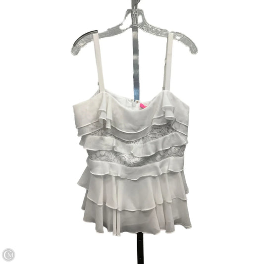 Top Sleeveless Designer By Lilly Pulitzer In White, Size: L