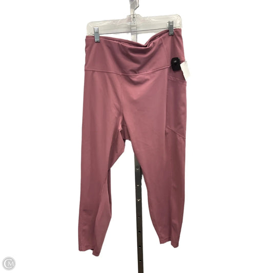 Athletic Leggings By Yogalicious In Purple, Size: 3x