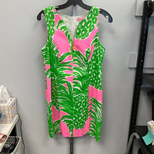 Dress Designer By Lilly Pulitzer In Green & Pink, Size: 8