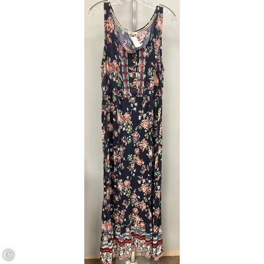 Dress Casual Maxi By Clothes Mentor In Floral Print, Size: L