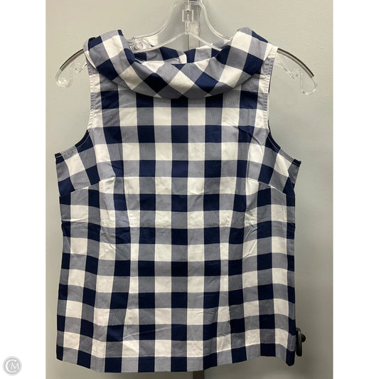 Top Sleeveless By Talbots In Blue & White, Size: 2p