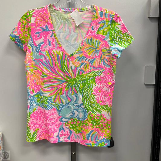 Top Short Sleeve Designer By Lilly Pulitzer In Pink, Size: S