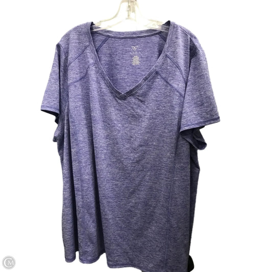 Top Short Sleeve By Livi Active In Purple, Size: 26