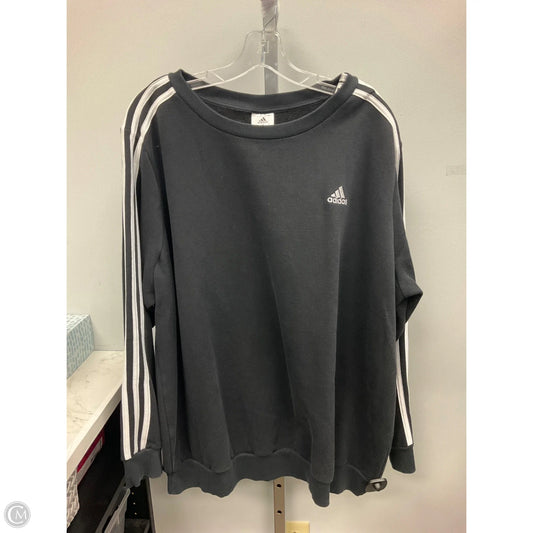 Sweatshirt Crewneck By Adidas In Black, Size: 3x