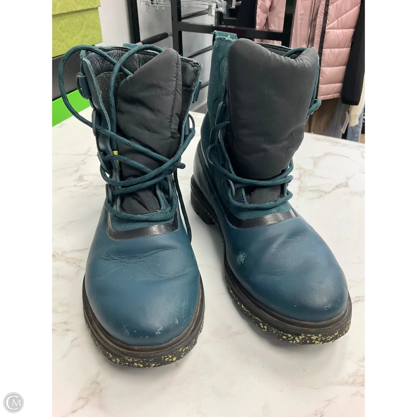 Boots Snow By Sorel In Teal, Size: 8.5