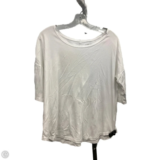Top 3/4 Sleeve By Lands End In White, Size: L