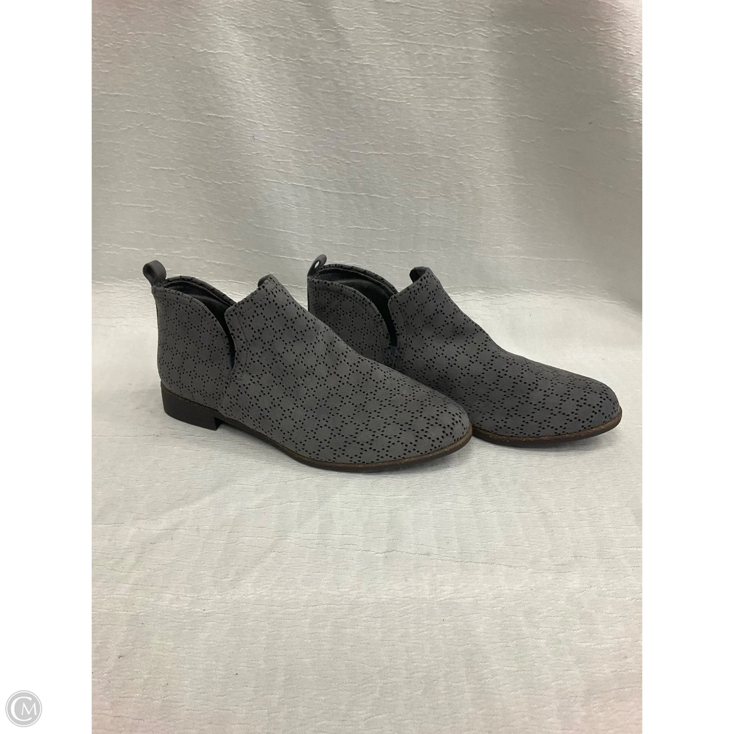 Boots Ankle Heels By Dr Scholls In Grey, Size: 8