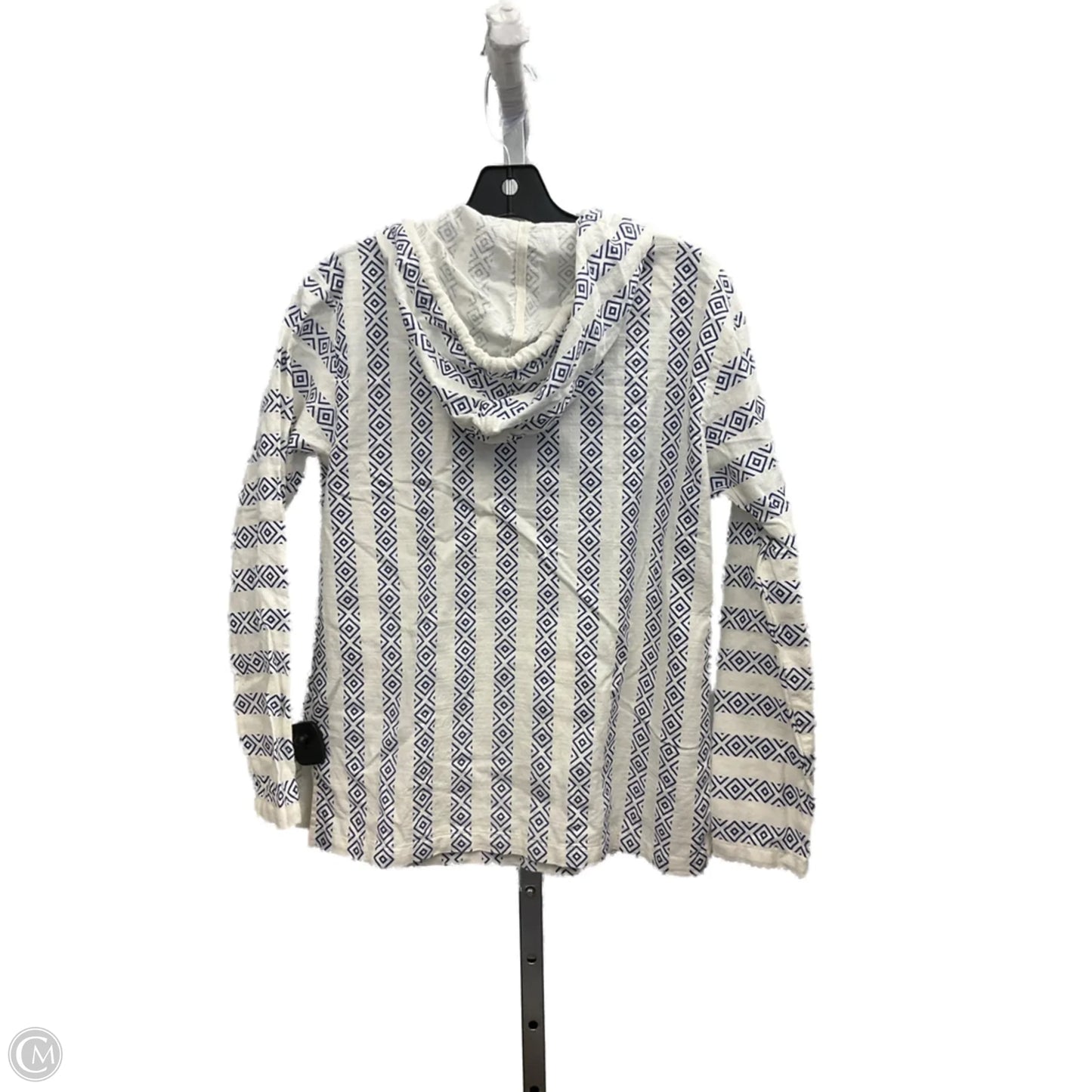 Sweatshirt Hoodie By Forever 21 In Blue & White, Size: S